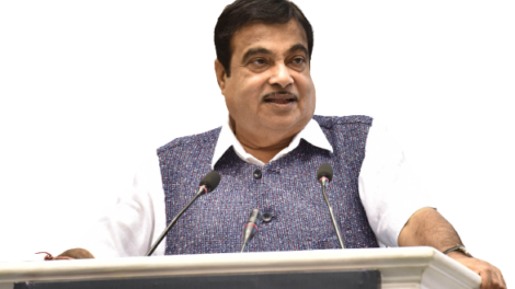 Nitin Gadkari addressing at the inauguration of the 29th National Road Safety Week 2018 in New Delhi removebg preview